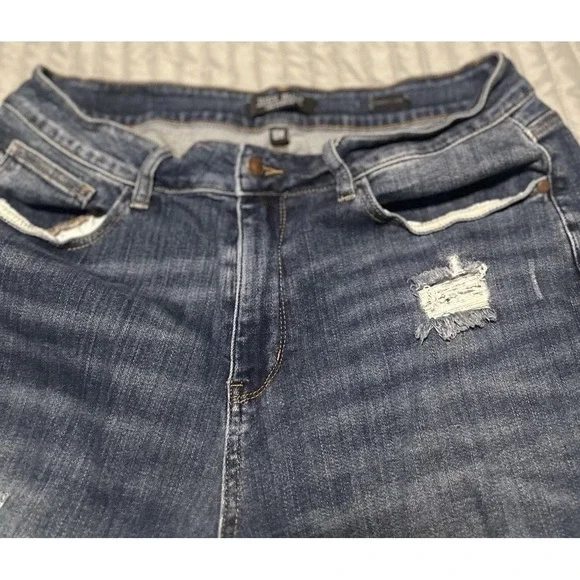 Judy Blue High Rise Distressed Straight Jean Stretch Plus Size 18W - Picture 5 of 9